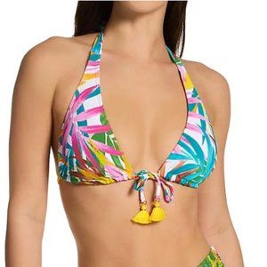 NWT Blue Rod Beattie Fantasy Island Halter Triangle Bikini Top 12
